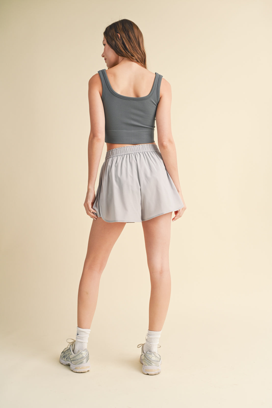 Ribbed Bralette- Charcoal