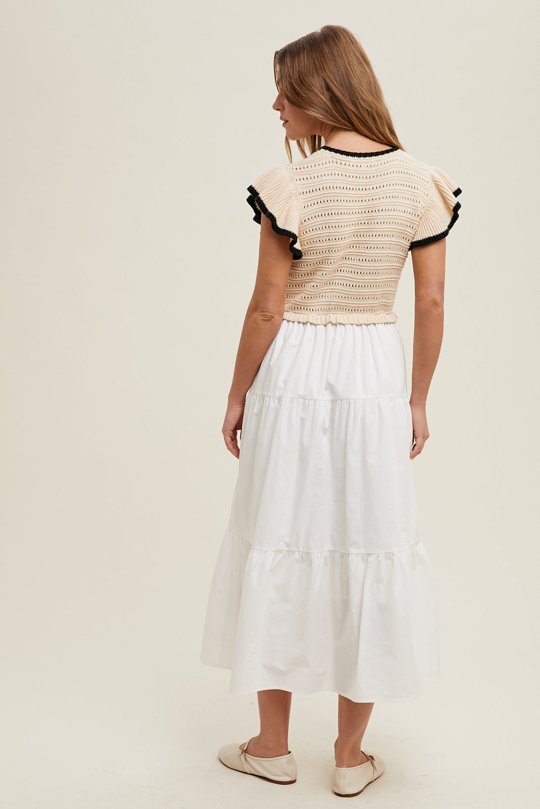 Wishlist Mixed Media Ruffle Dress