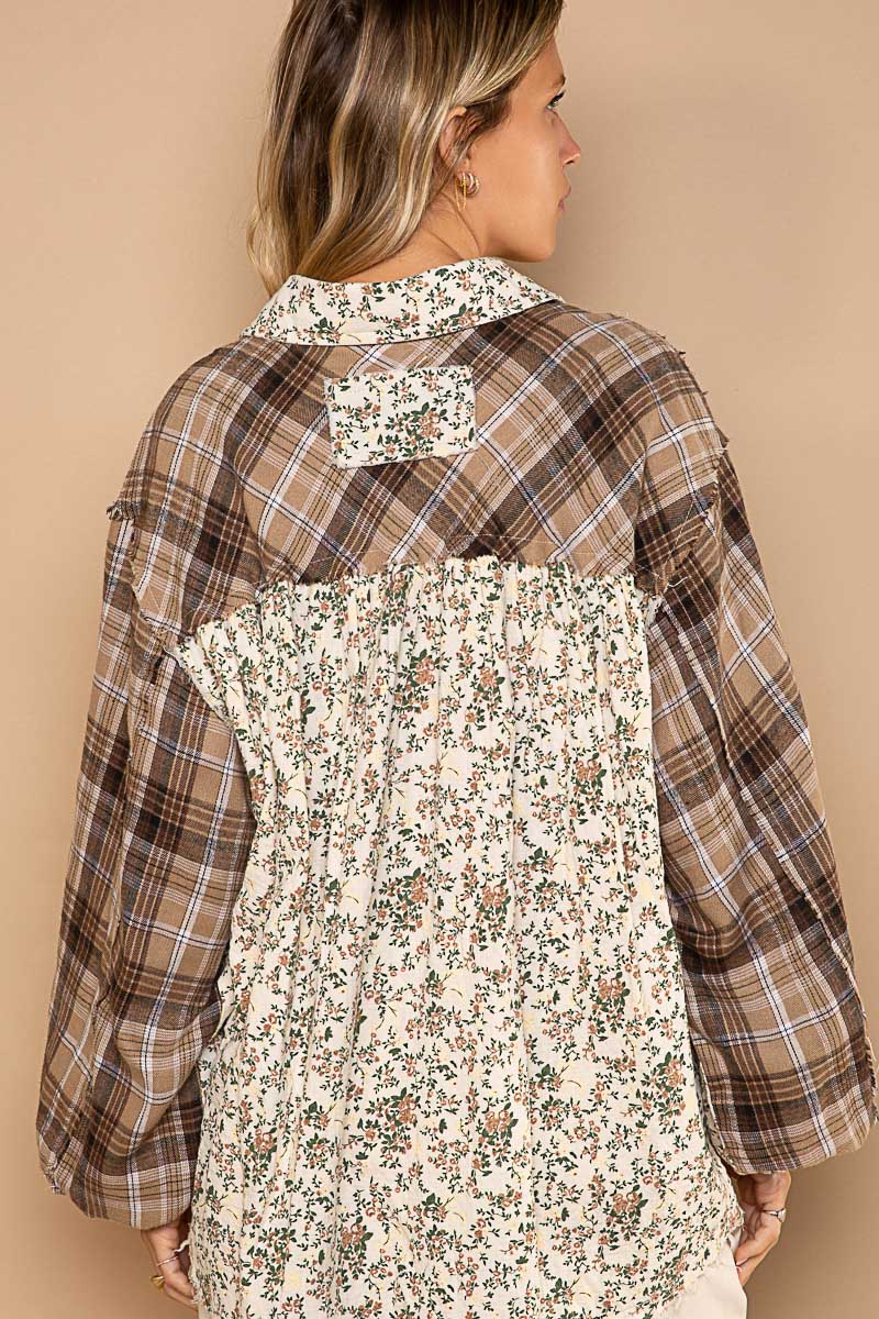 Button-Down Collared Long Sleeve Oversized Fit Shirt