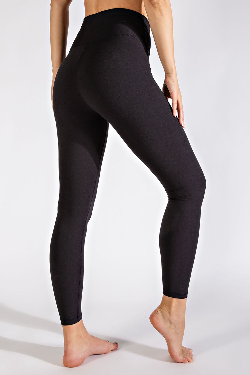 RAE MODE® CROSSOVER WAIST FULL LENGTH LEGGINGS- BLACK