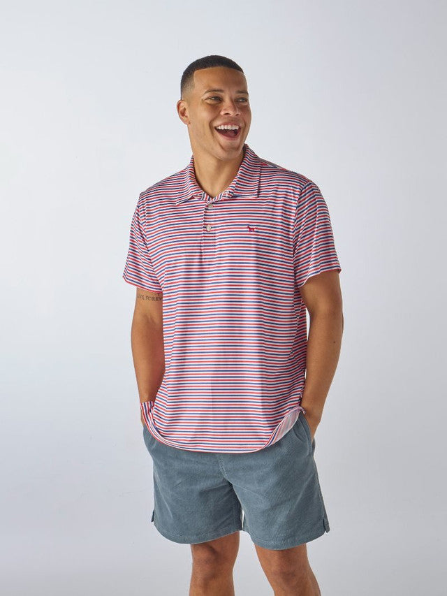 Simply Southern Red Stripe Polo