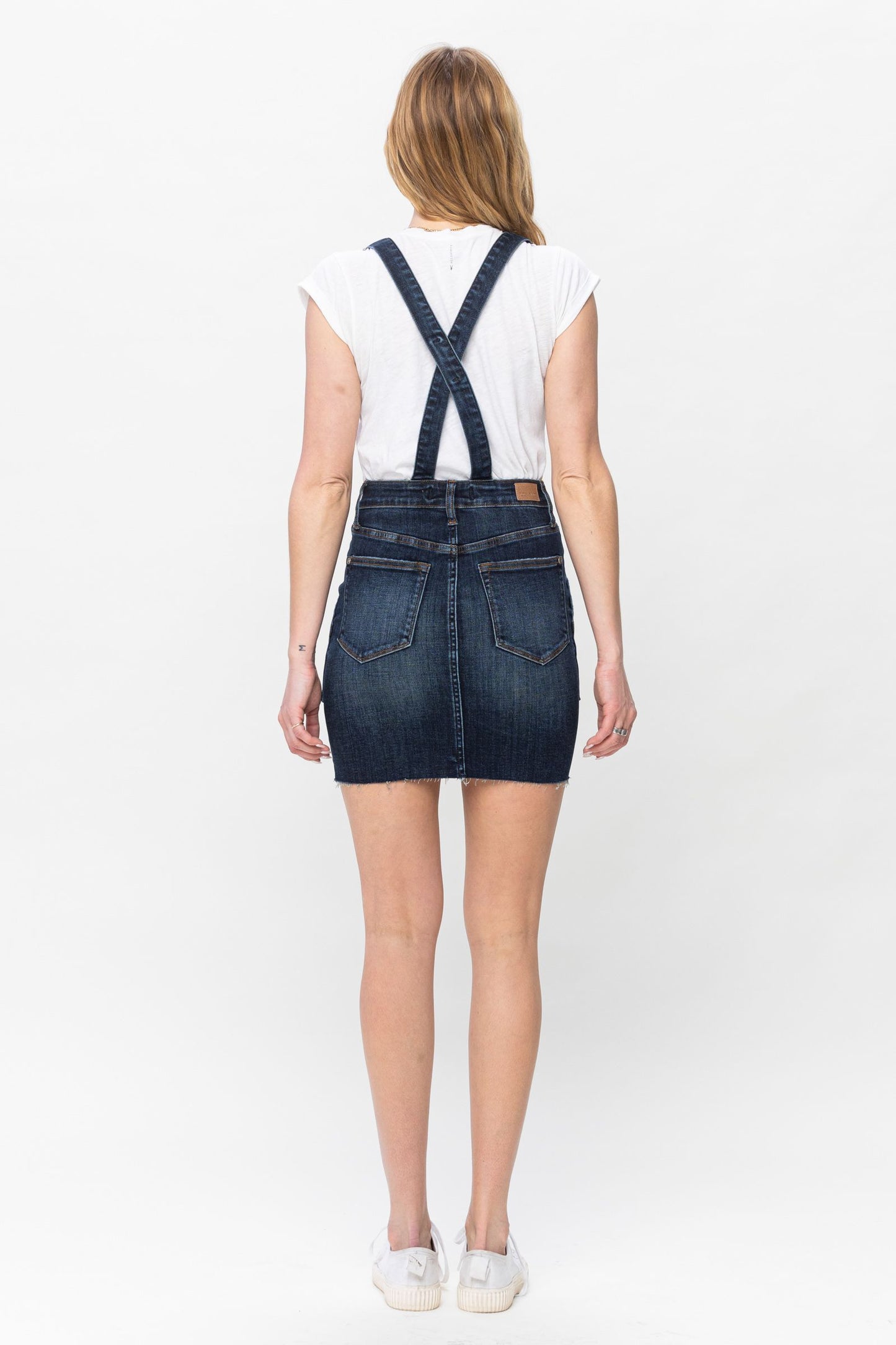 Judy Blue Frayed Hem Overall Skirt