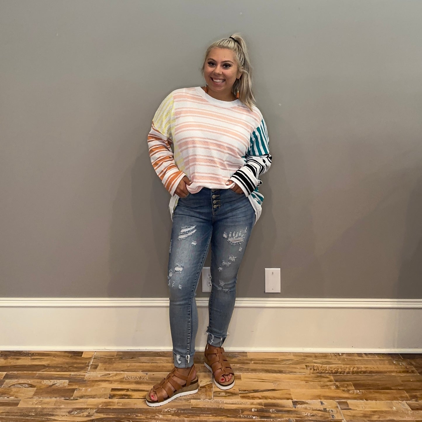 Pink Mix Light Knit Sweater