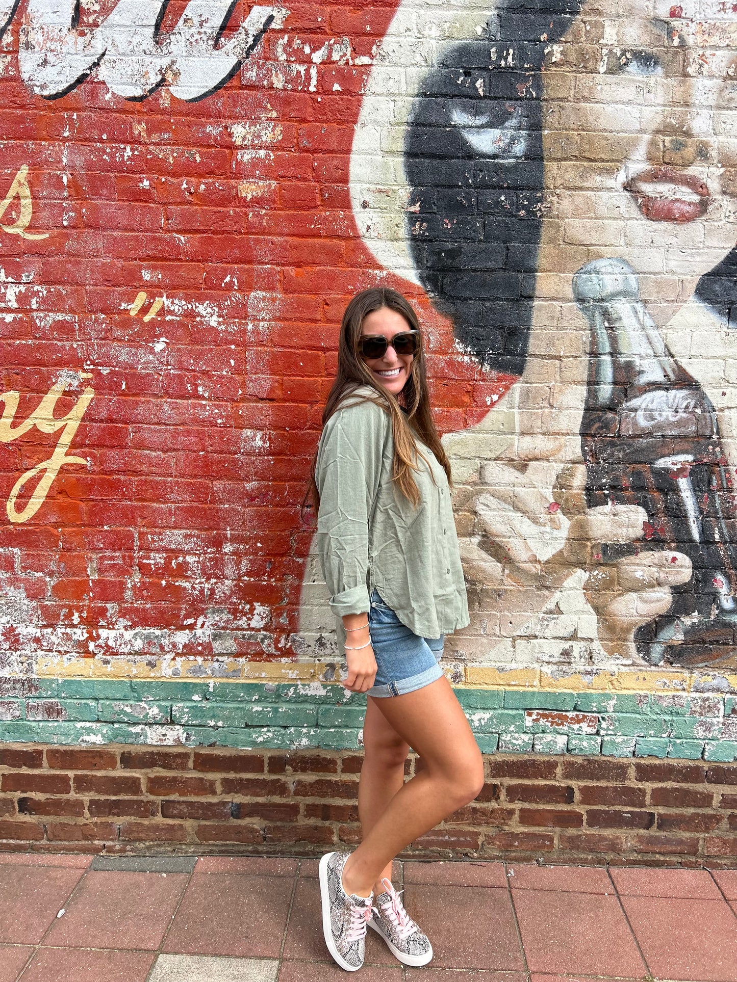The Perfect Linen Top-Avocado