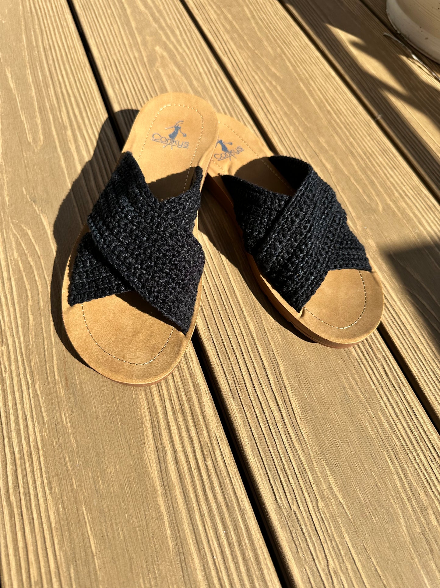 Dig It Crochet Sandal in Black