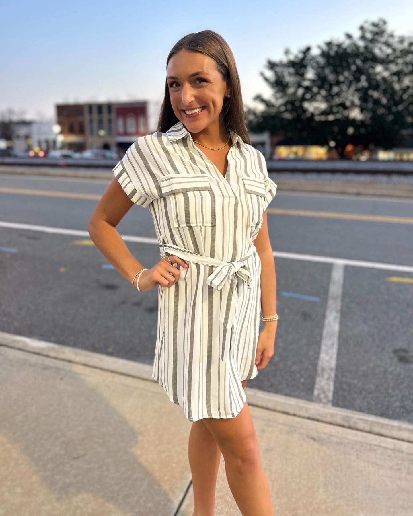 Blu Pepper ANNIE striped dress