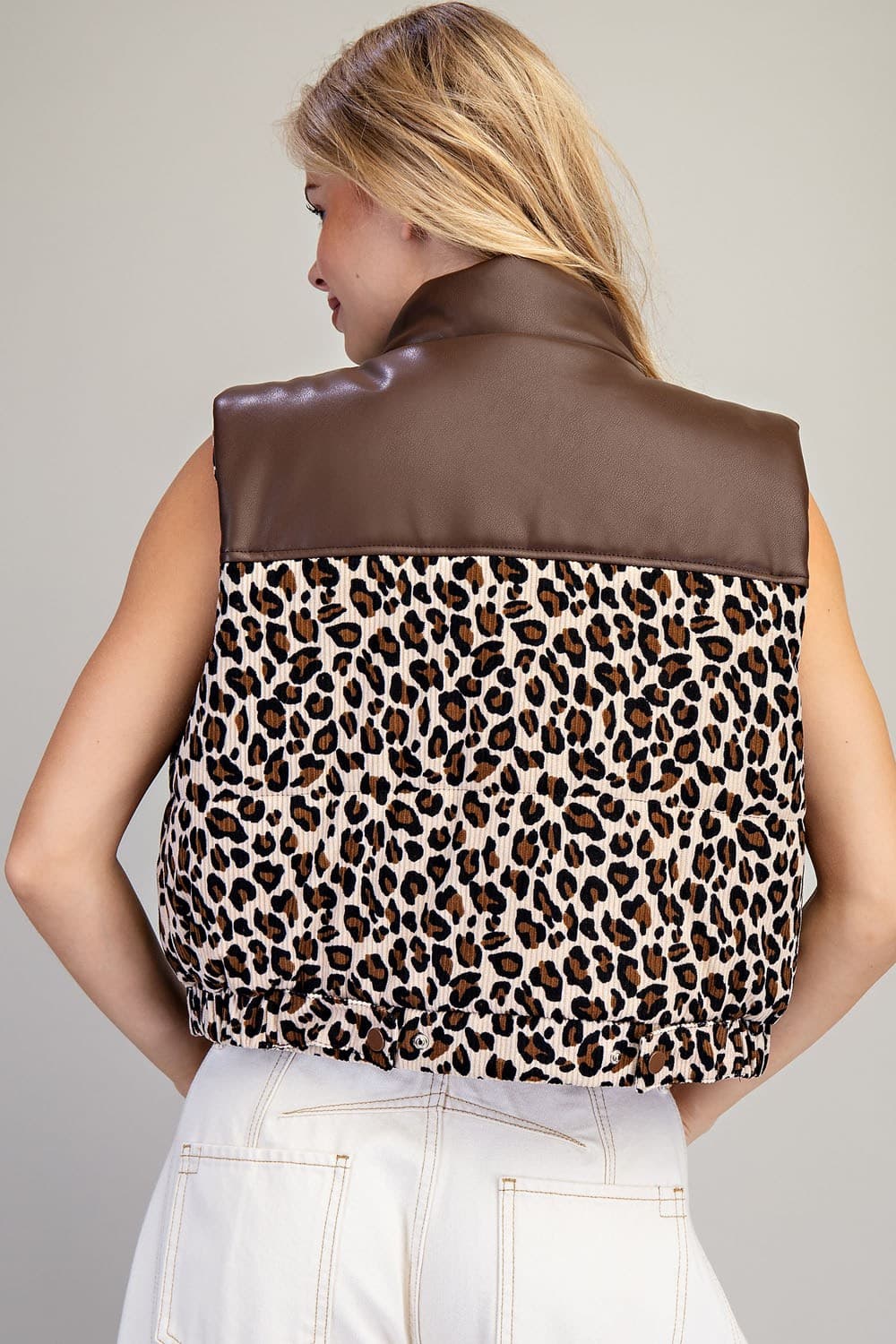 Leopard and Corduroy Vest