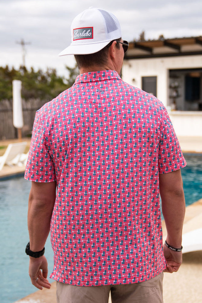 Burlebo Performance Polo - American Flag Print