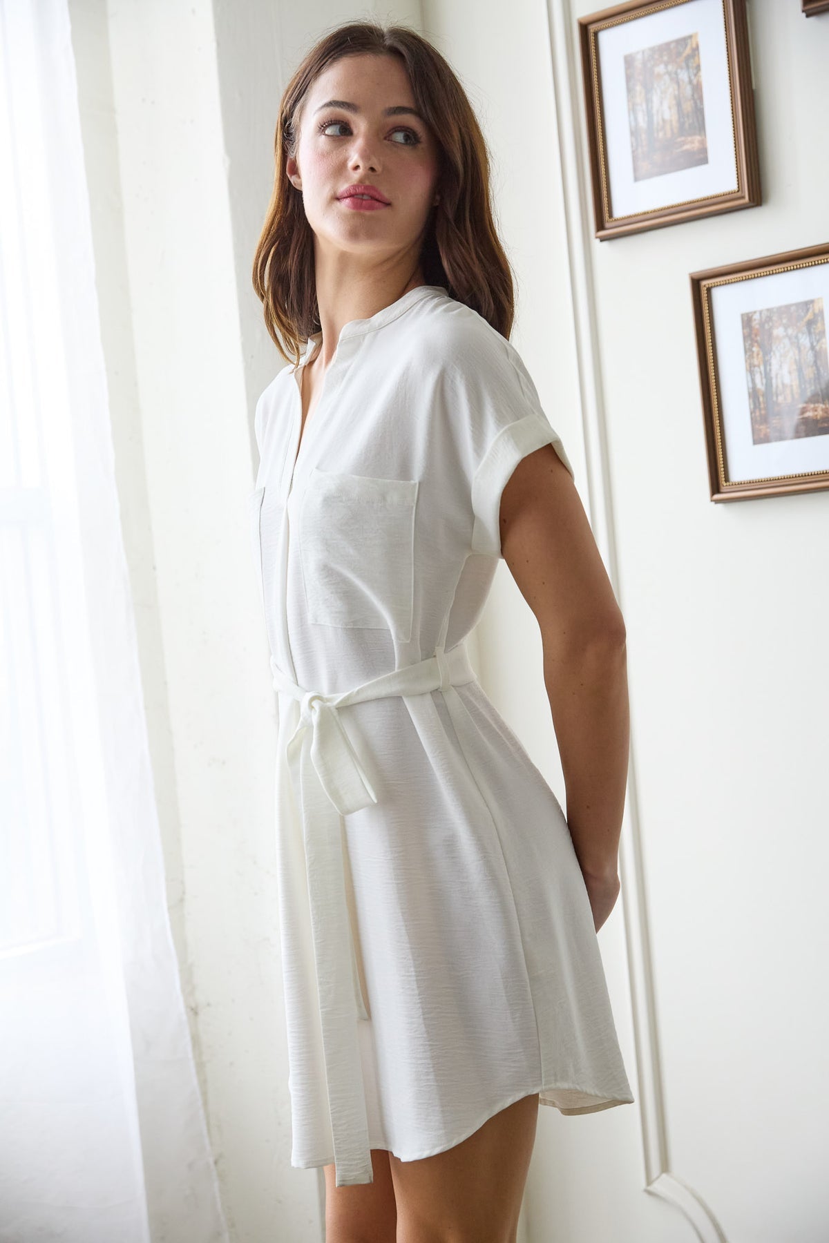 Blu Pepper BACK IT UP Dress - White