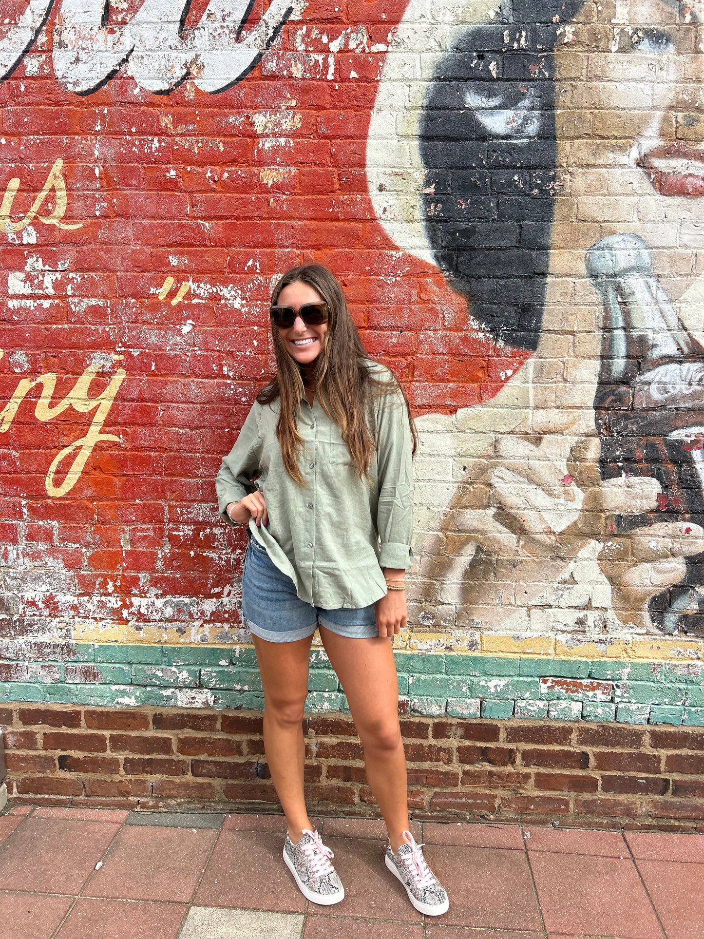 The Perfect Linen Top-Avocado