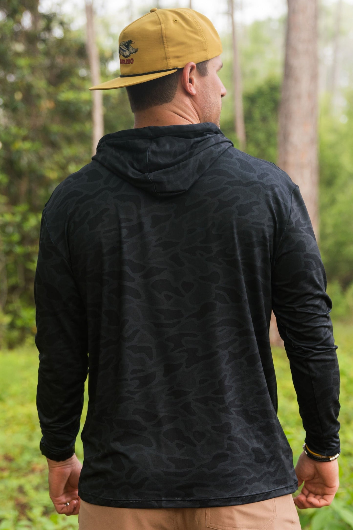 Burlebo Performance Hoodie- Black Camo