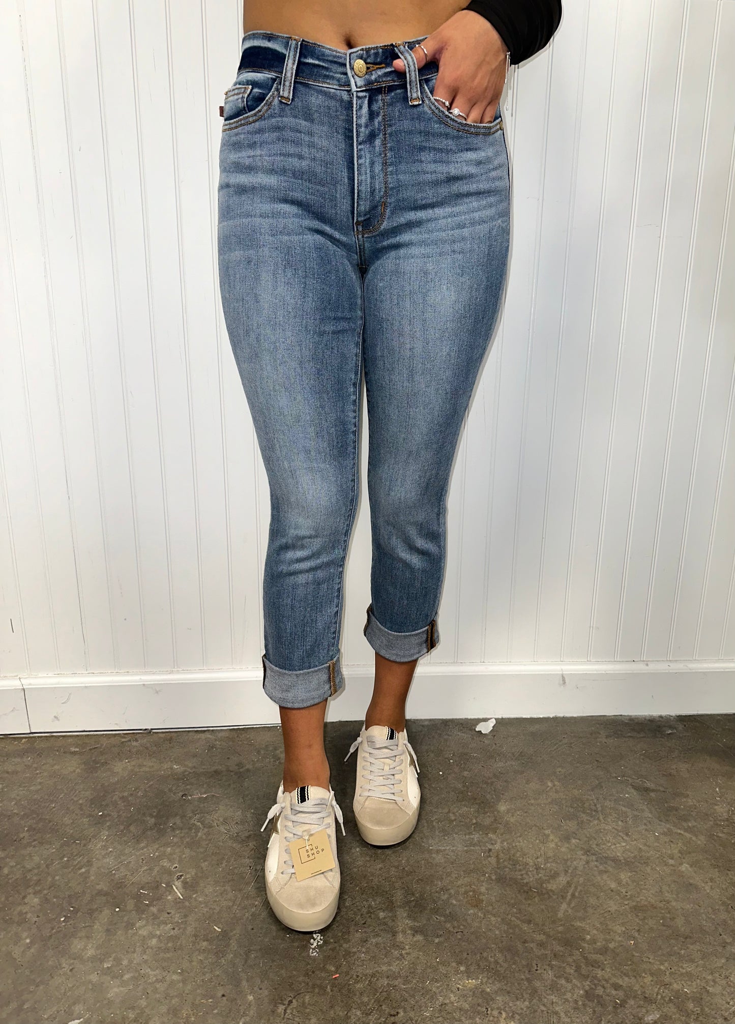 "Get Cuffed" Judy Blue Cuffed Capri
