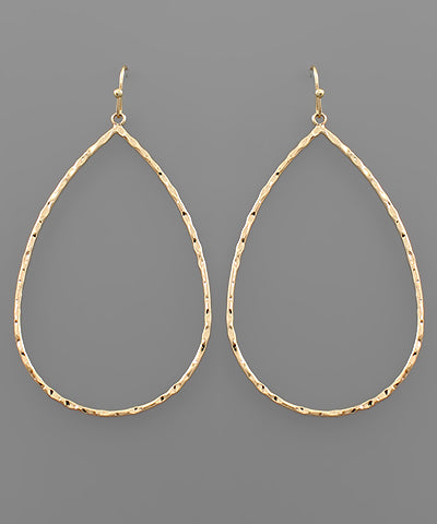Hammered Teardrop Earrings