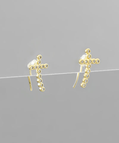 Cross Crawler Earrings