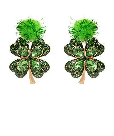 Glitter Shamrock Earrings