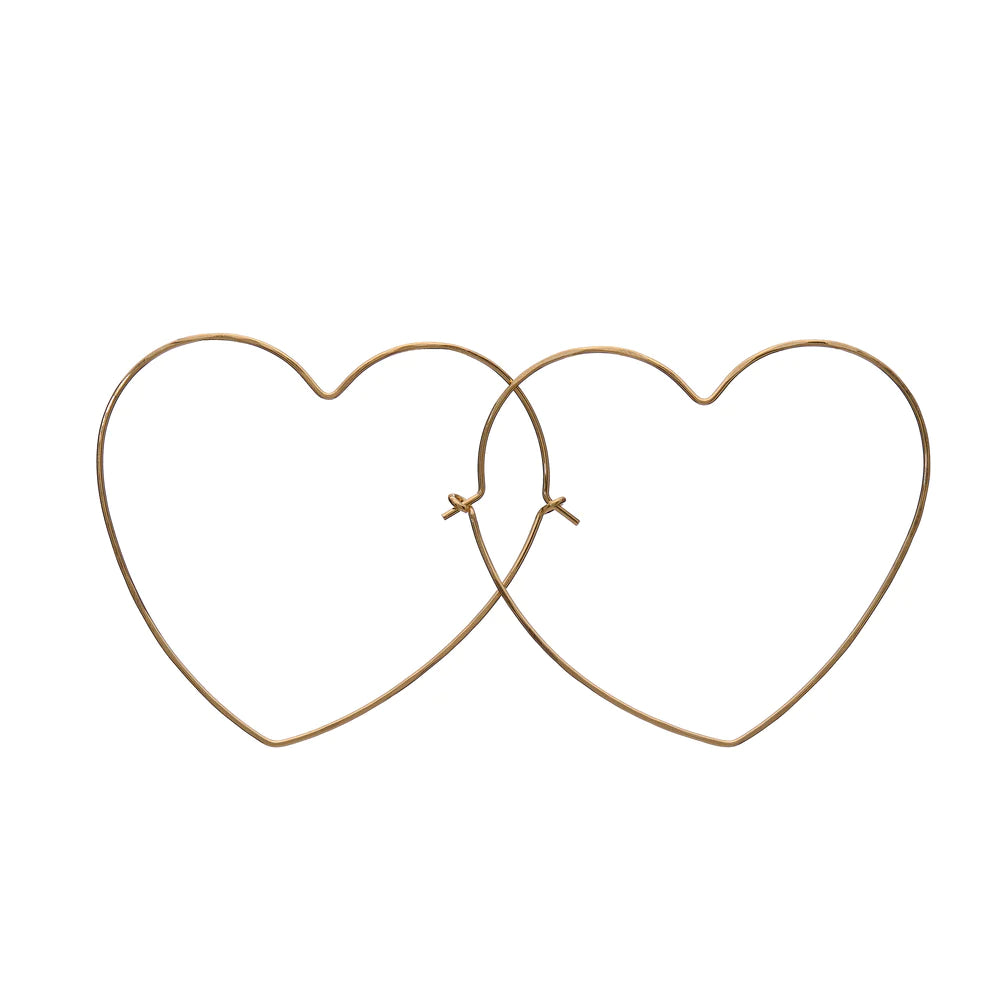 KENDA KIST® WIRE HEART HOOP EARRINGS