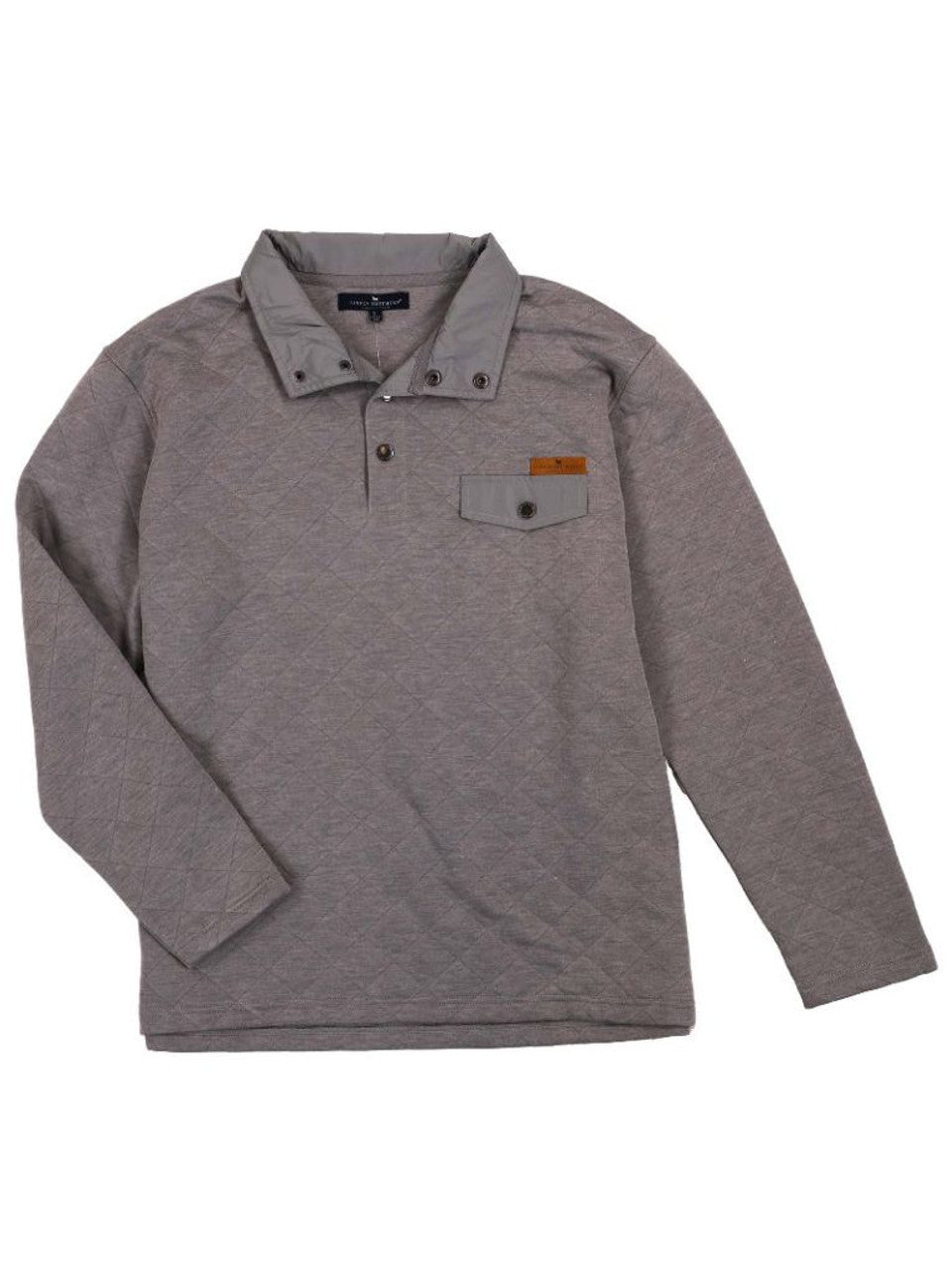 Simply Southern Quilted Pullover- Ash Gray