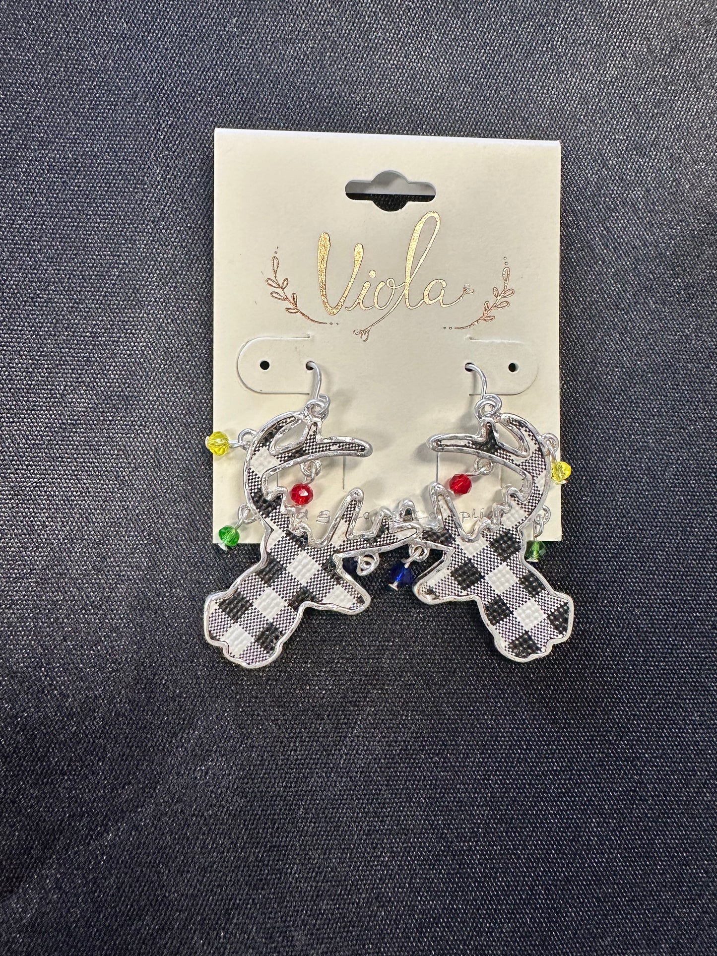 Reindeer Christmas Light Earrings
