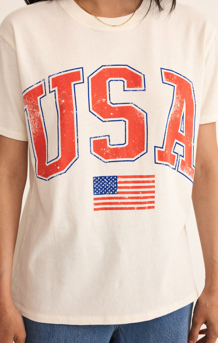 Z Supply FLAG BOYFRIEND TEE