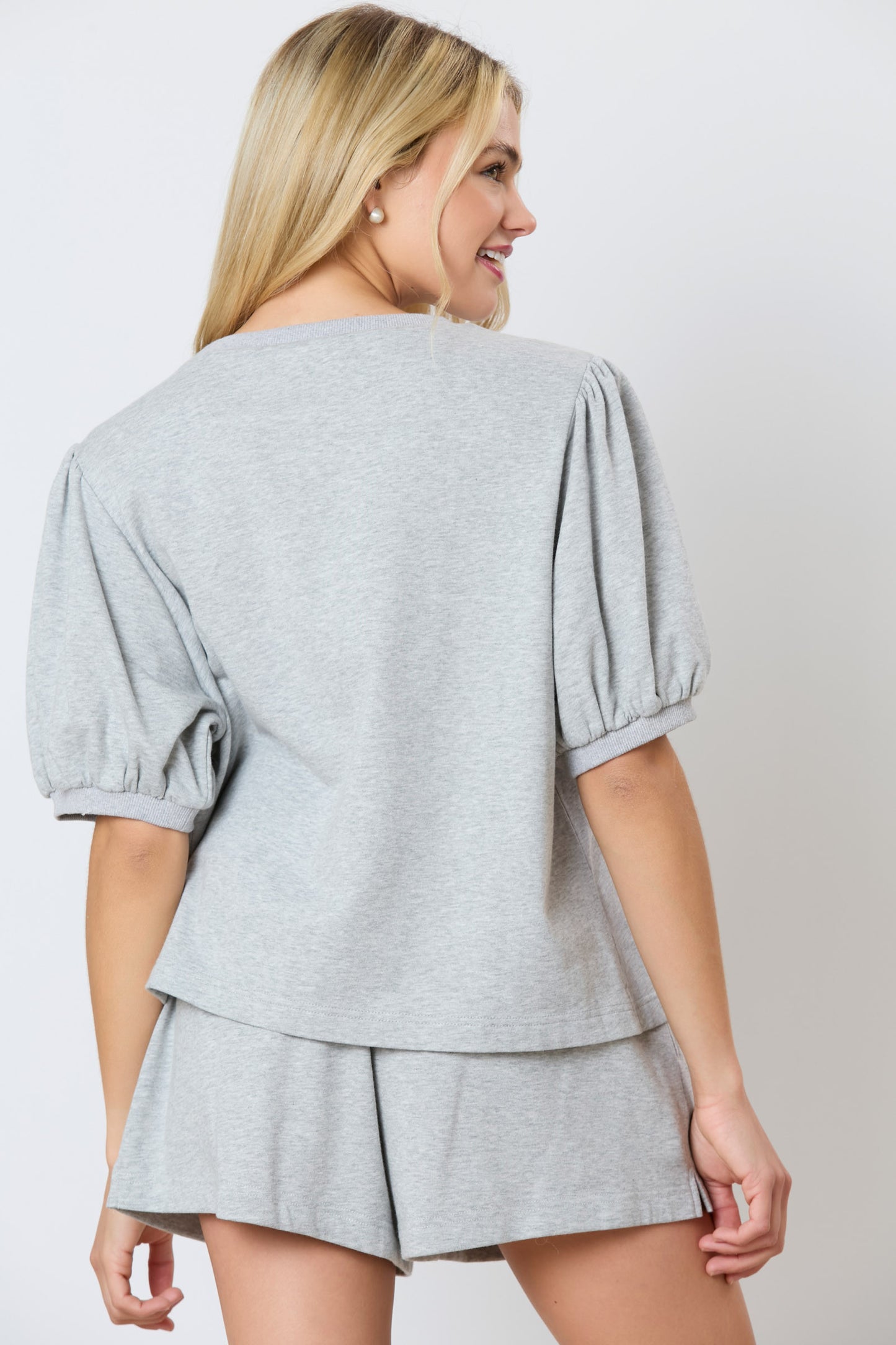 "Baseball Life" Terry Top-Gray