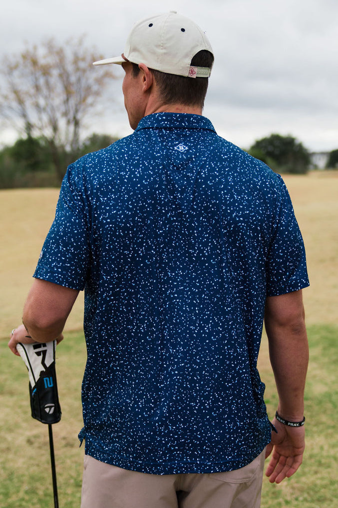 Burlebo Performance Polo - Navy Speckle