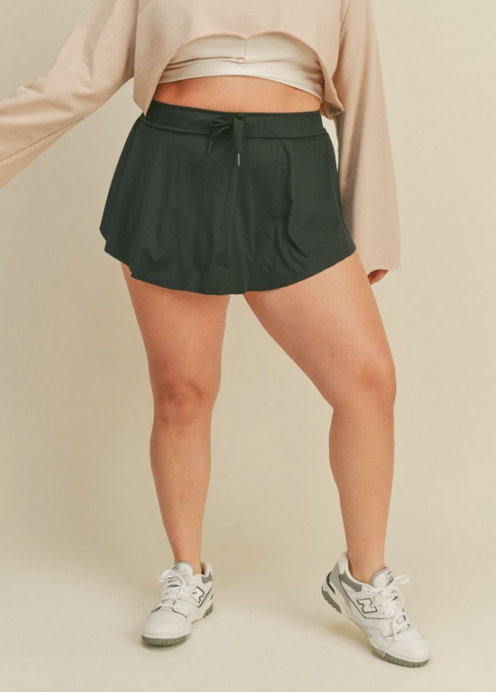 Lightweight Flowy Drawstring Skort