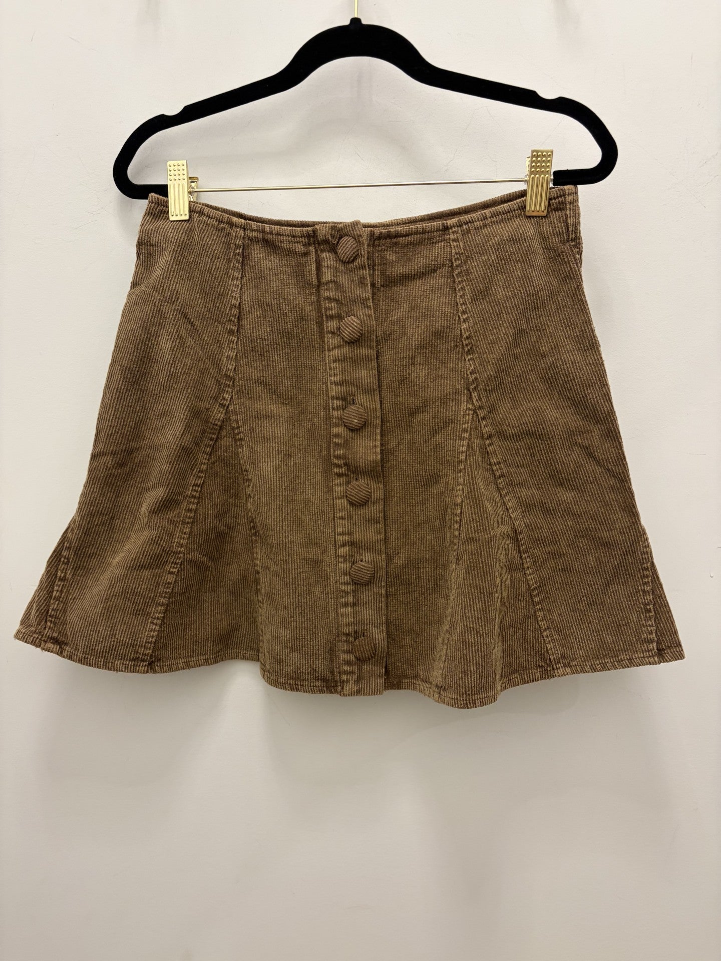 Washed Corduroy Flare Skirt