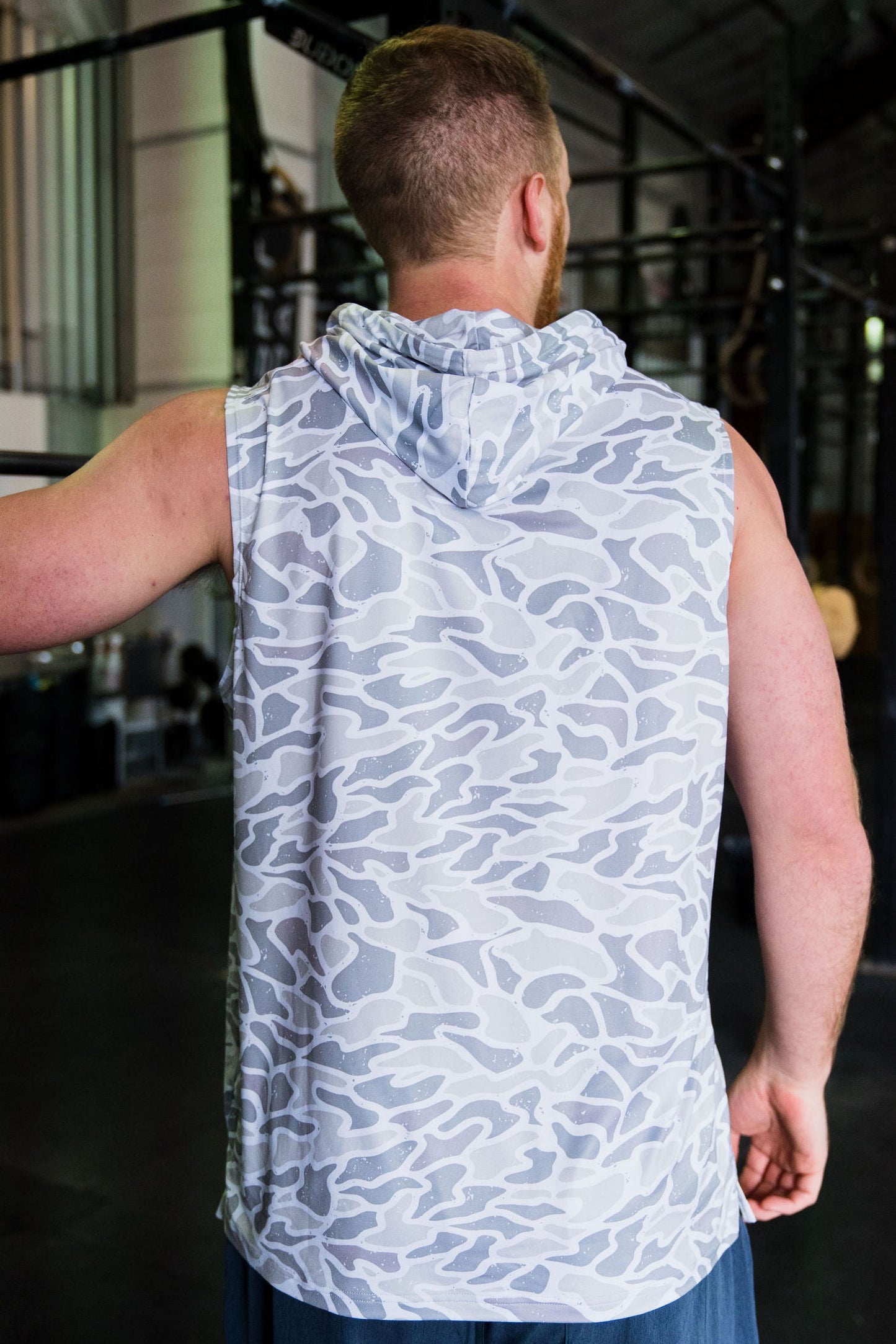 Burlebo Performance Sleeveless Hoodie - White Camo