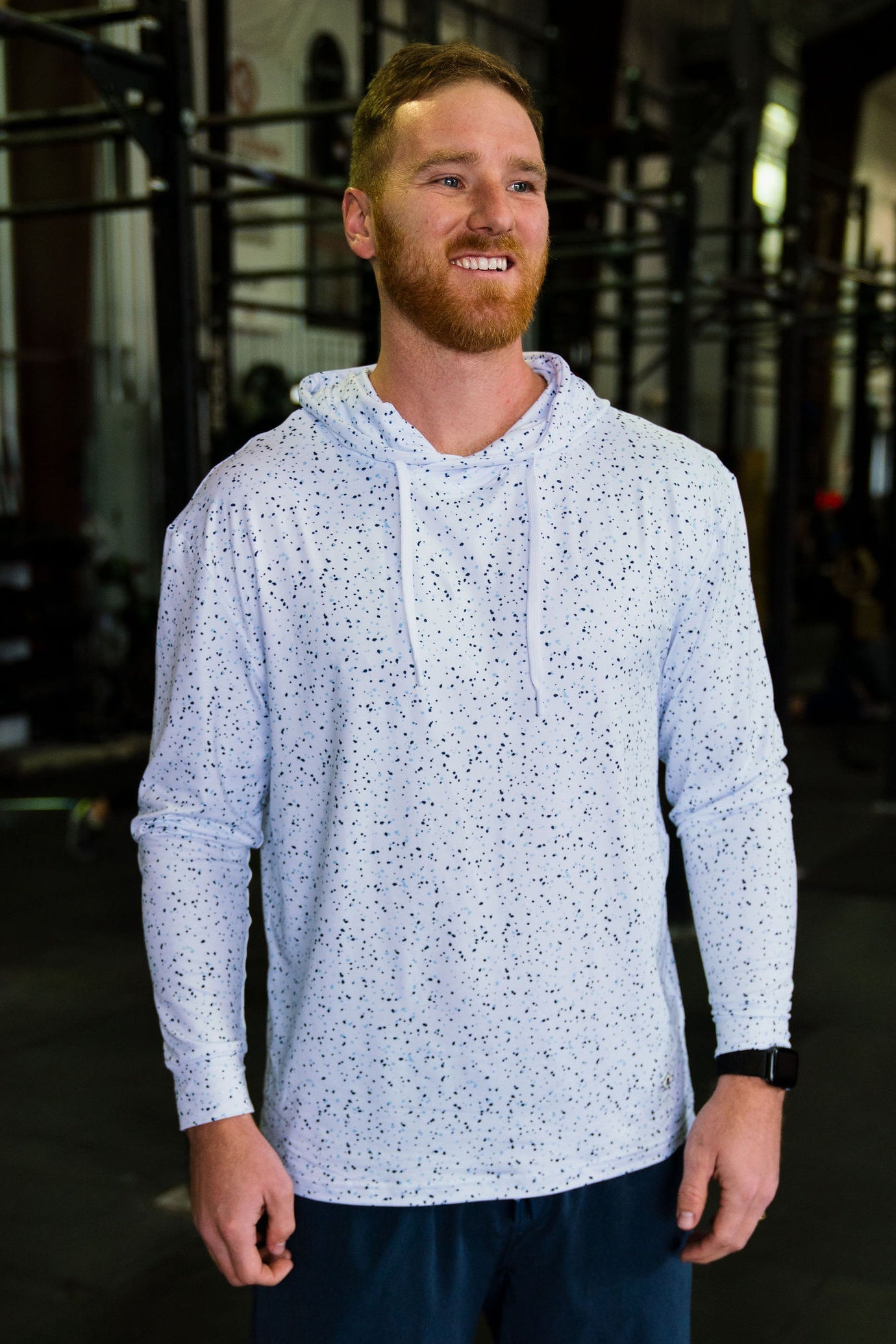 Burlebo Performance Hoodie- White Speckle