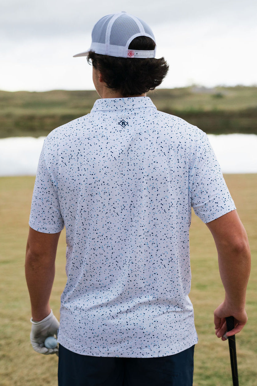 Burlebo Performance Polo -White Speckle