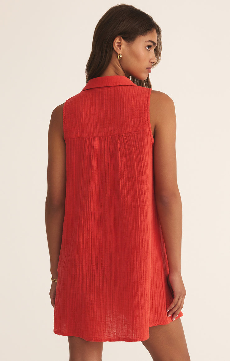 Z Supply New Light Mini Dress- Red