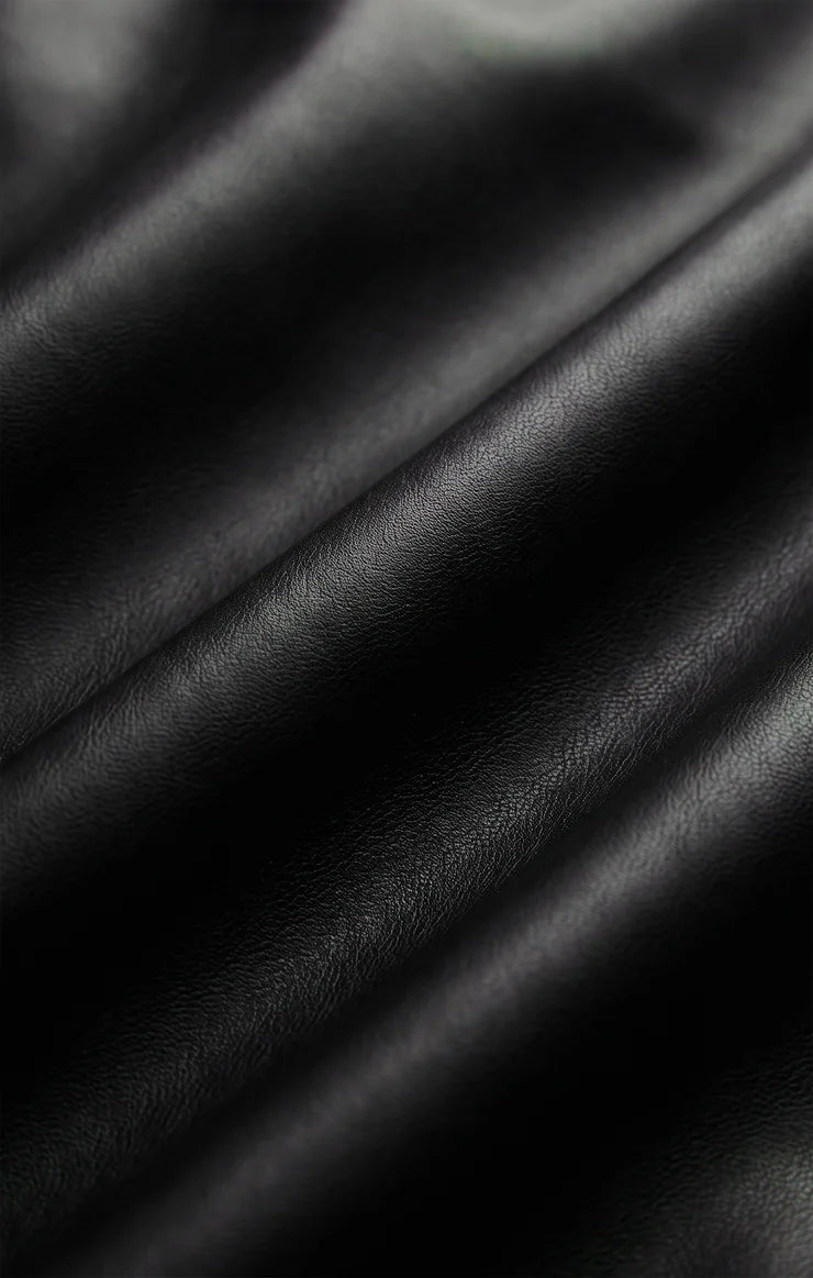 Corin Faux Leather Bomber Jacket