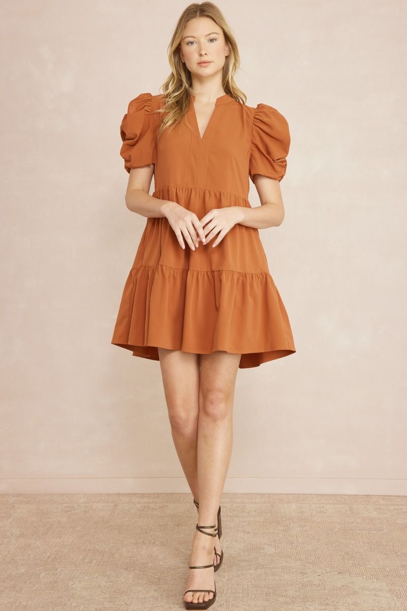 Entro Puff Sleeve Dress with POCKETS!!! Entro Puff Sleeve Dress with POCKETS!!!