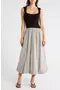 Balloon Plaid Midi Dress