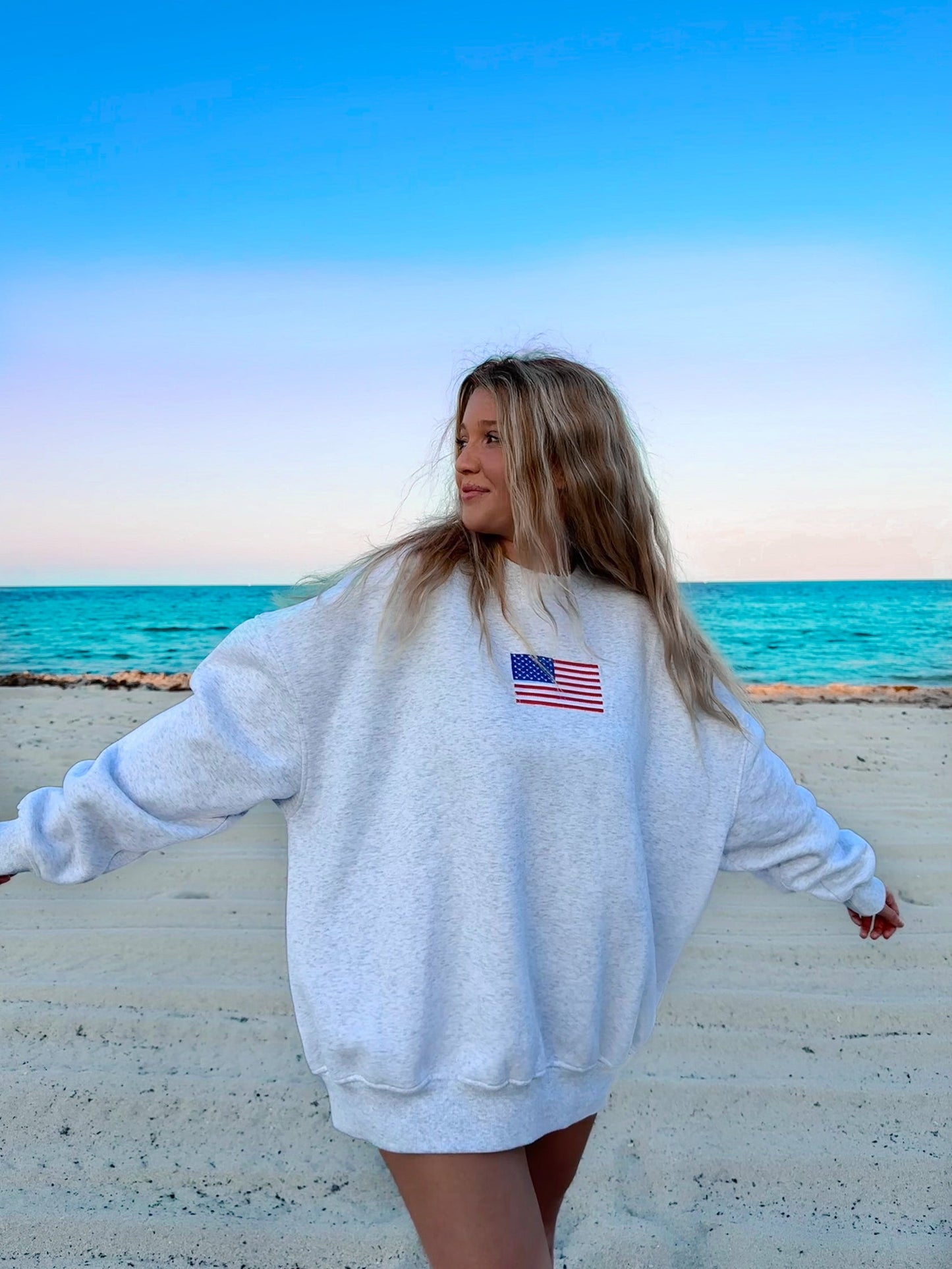 Sunkissed Coconut American Flag Crew