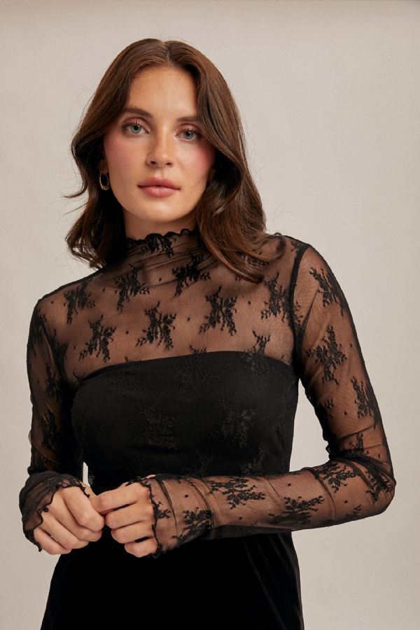 Mock Neck Lace Under Lay