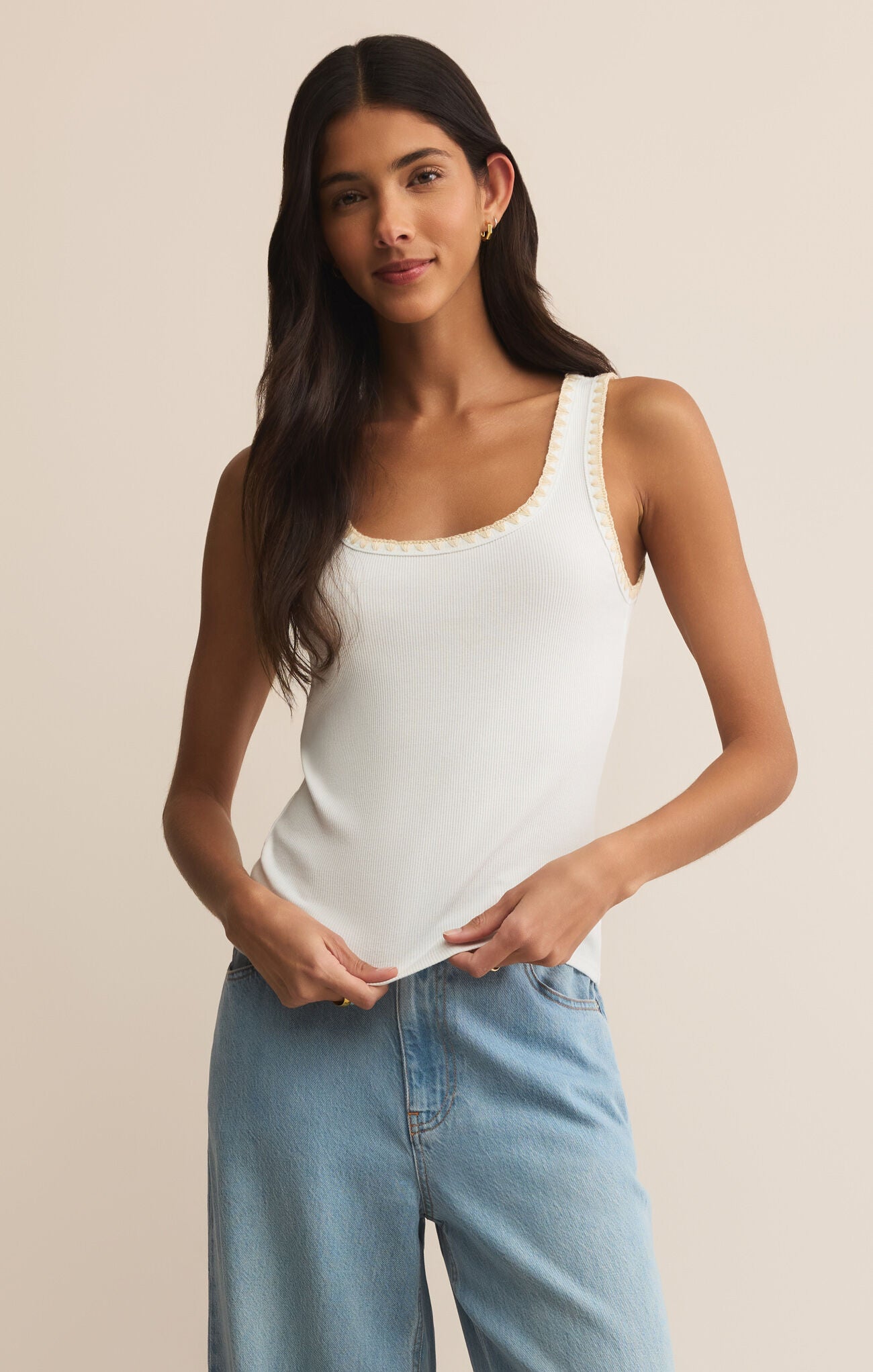 Z Supply Jaidynn Rib Tank- White
