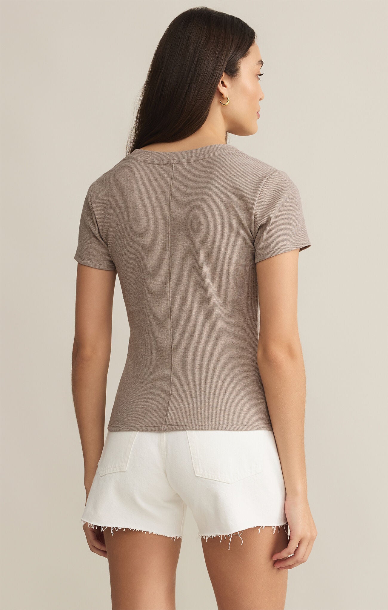 Z Supply Sirena Short Sleeve Tee-Taupe
