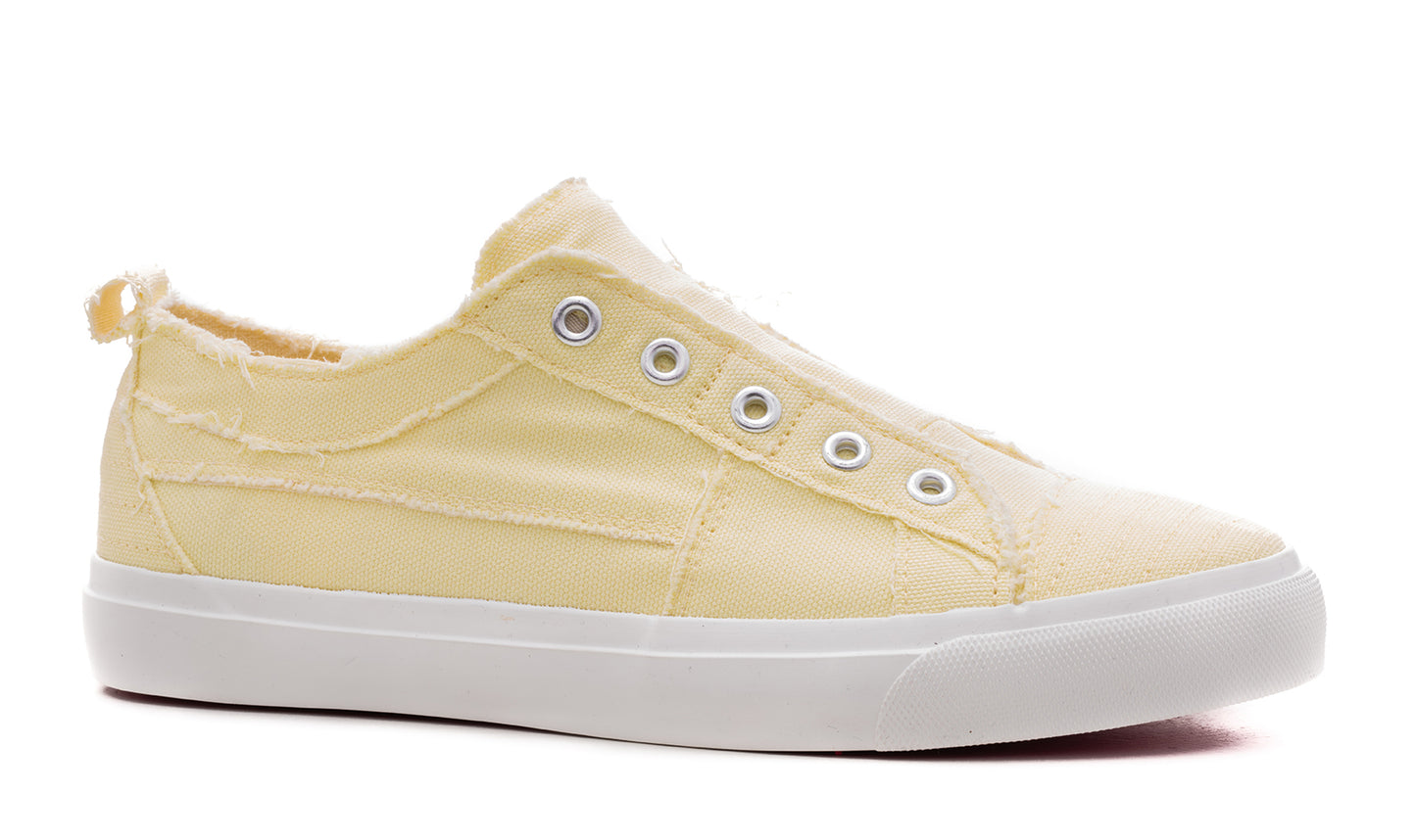 Corkys® BABALU- slip on, lace free canvas sneaker- Butter