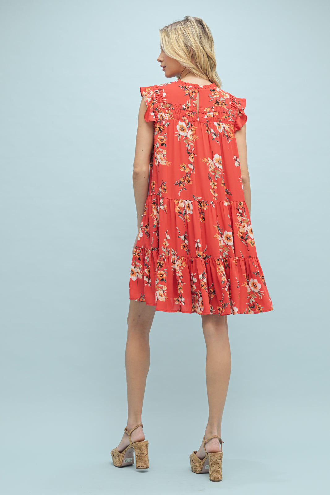 Wishlist TIERED FLORAL MINI DRESS