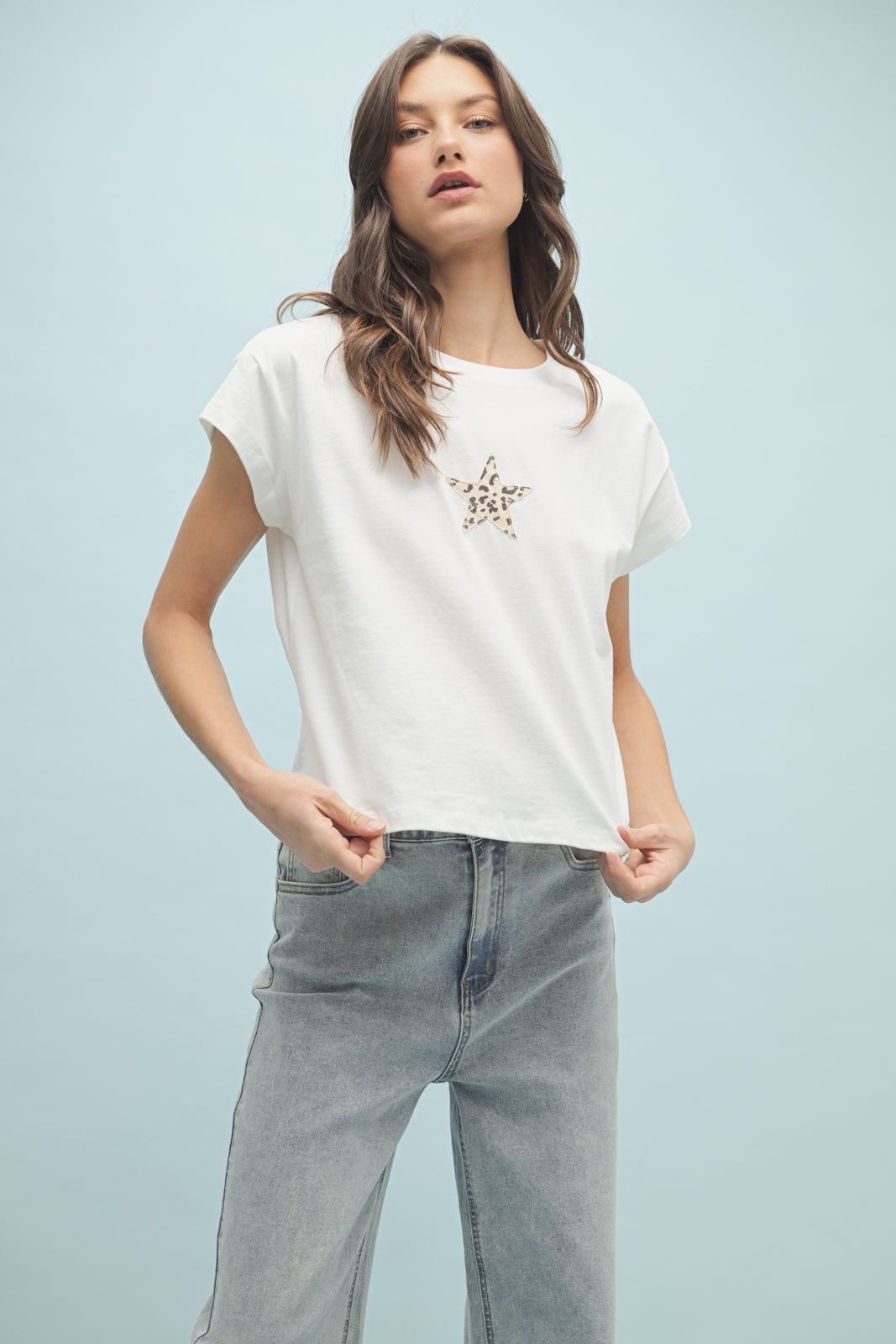 Wishlist Strut Leopard Star Graphic