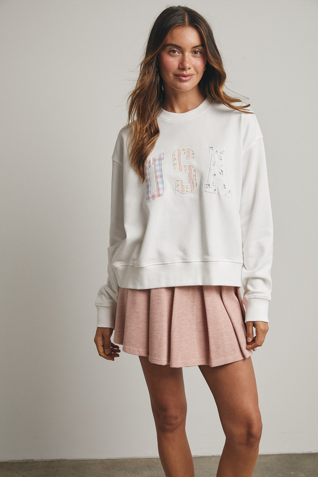 Patchwork USA sweatshirt