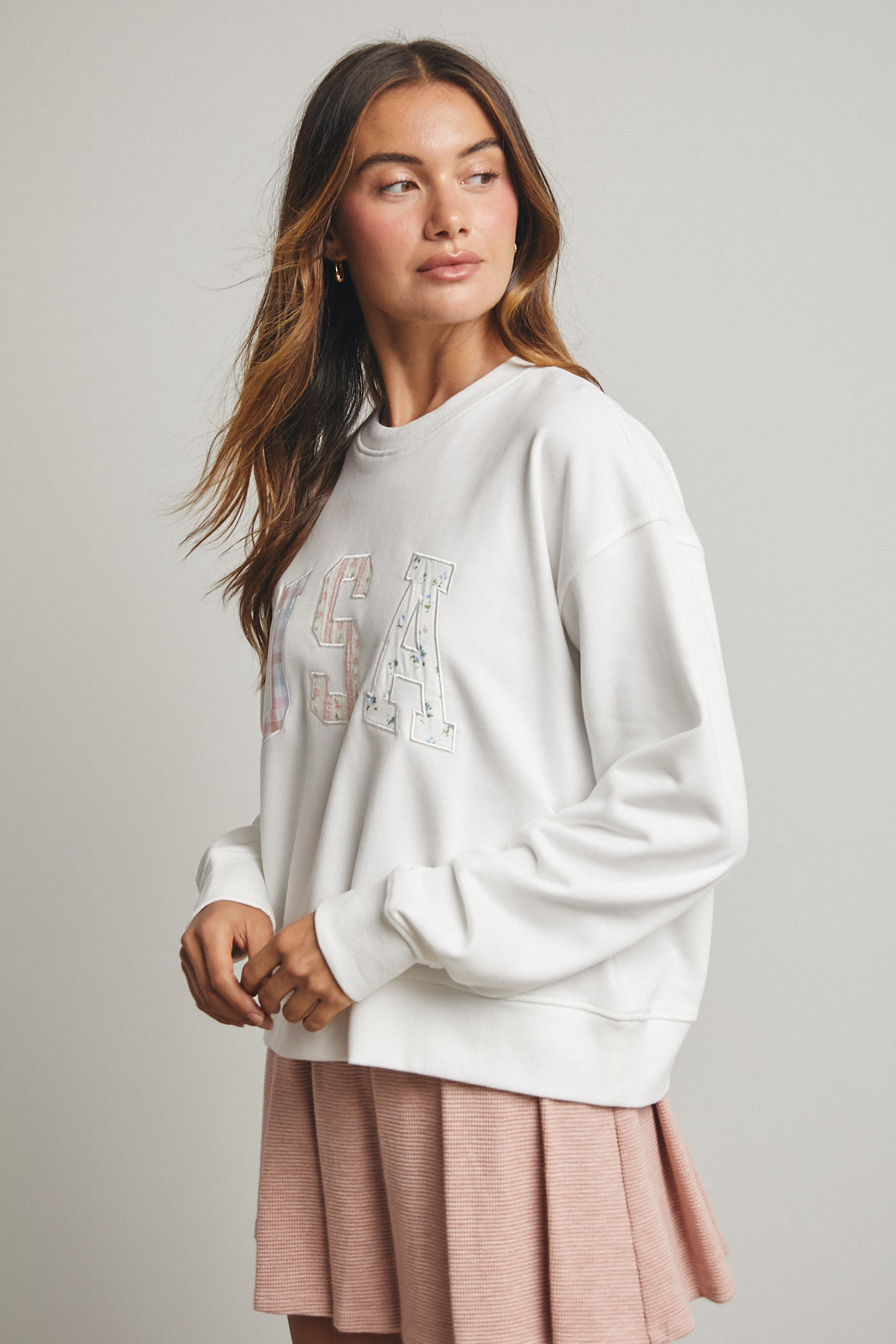 Patchwork USA sweatshirt
