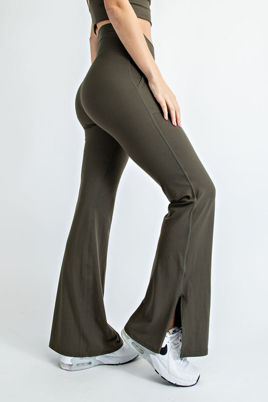 RAE MODE®  CROSSOVER WAIST FLARED LEGGINGS