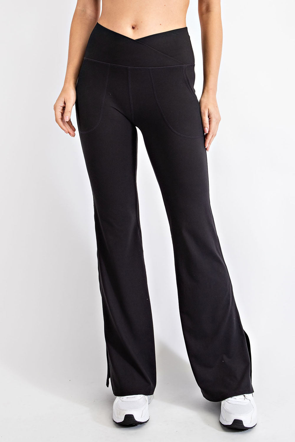 RAE MODE®  CROSSOVER WAIST FLARED LEGGINGS
