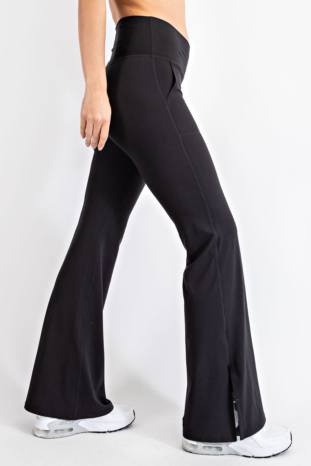 RAE MODE®  CROSSOVER WAIST FLARED LEGGINGS