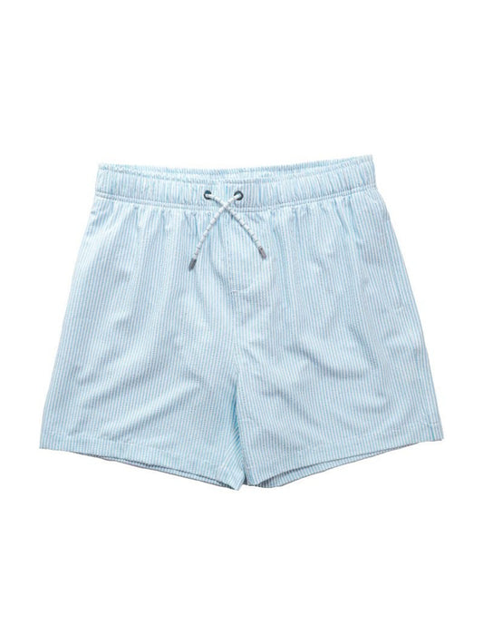 Simply Southern Mens Swim Short- Blue Striped