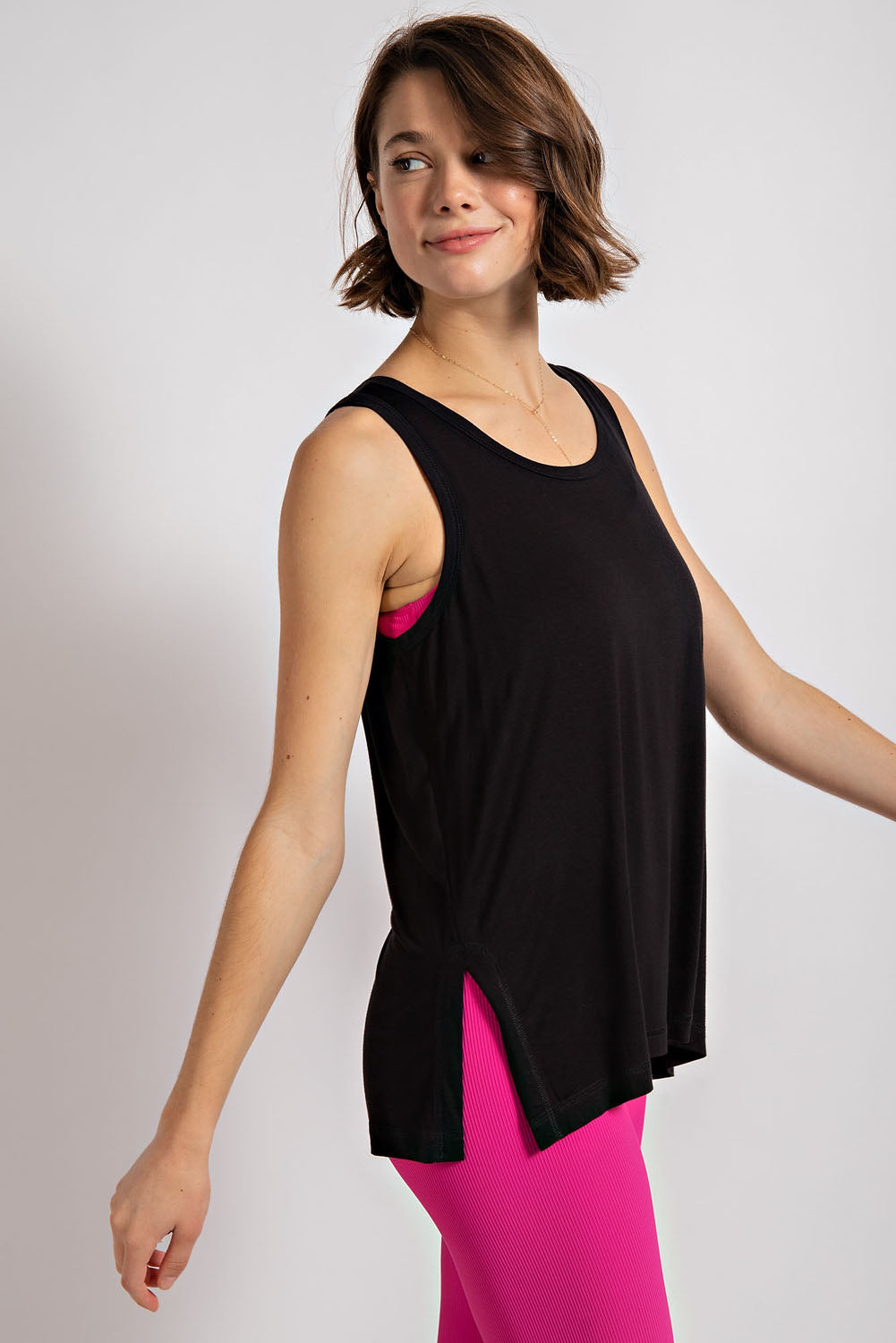 Open Back Keyhole Tank Top