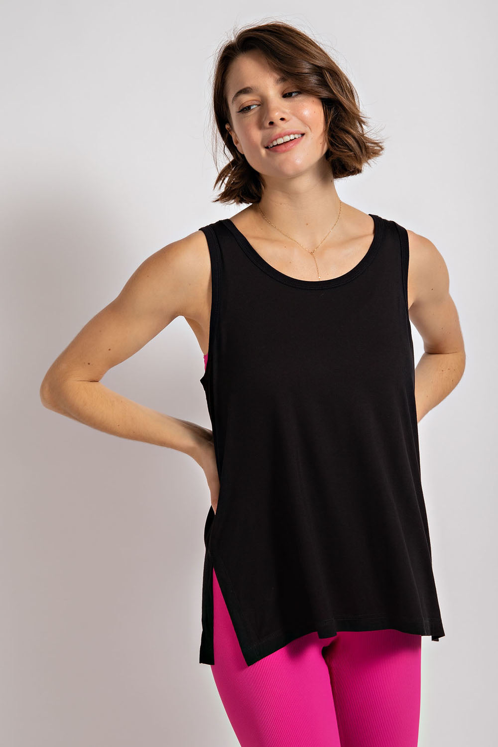 Open Back Keyhole Tank Top