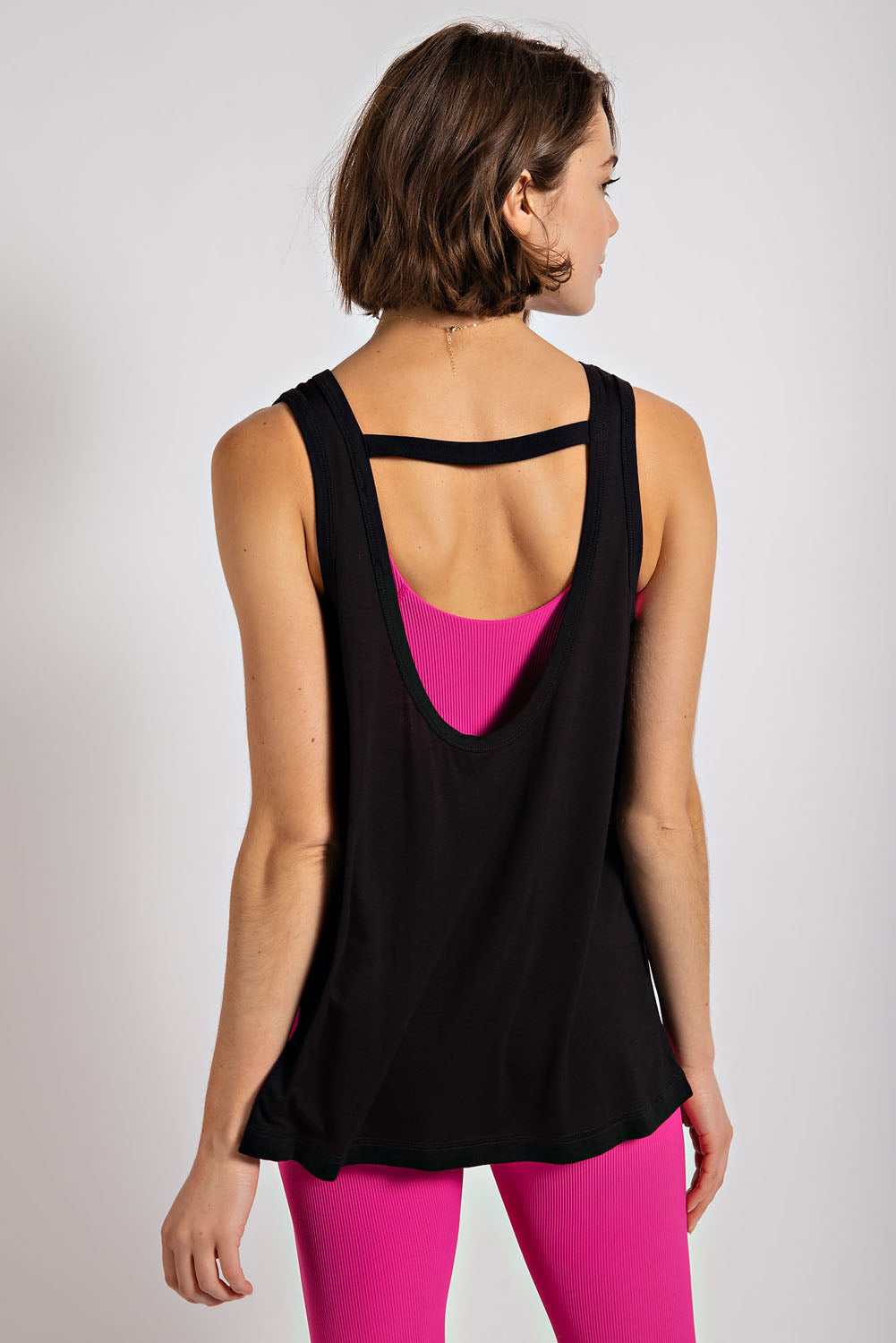 Open Back Keyhole Tank Top
